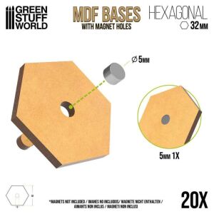 Battletech hex bases 32 mm MDF