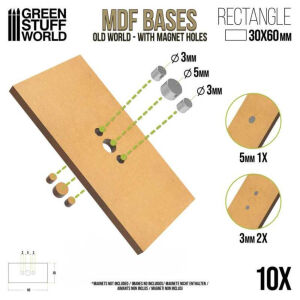 MDF-Basen - Rechteck 30x60mm