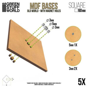 MDF Basen - Quadratisch 60 mm