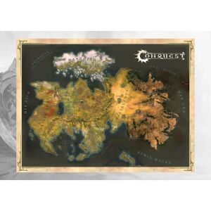 Conquest Cloth Map of Alektria, the first continent of...