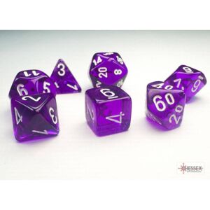 Chessex Translucent Mini-Polyhedral Dice Purple/white...
