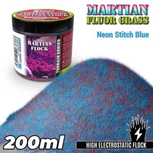 Elektrostatisches Gras 4-6mm - Neon Stitch Blue